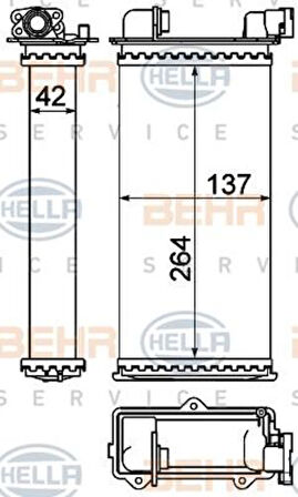 Mahle-Knecht-Behr AH94000S Kalorifer Radyatörü BMW E30 83 94 64118391362