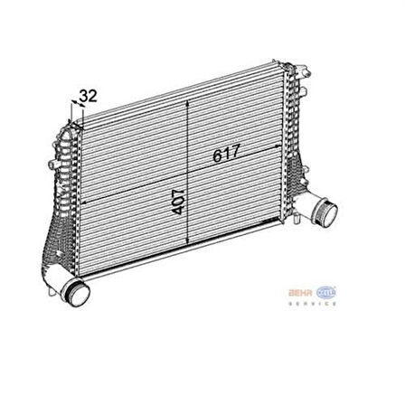 Mahle-Knecht-Behr CI207000P Turbo Radyatörü Golf Caddy Passat Jetta Touran BKD CFFB 10- 1K0145803CC