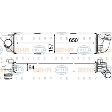 Mahle-Knecht-Behr CI31000P Turbo Radyatörü Nissan Nv300 Vivaro Traffic III 1.6 CDTI 14-Nv299 144960050R