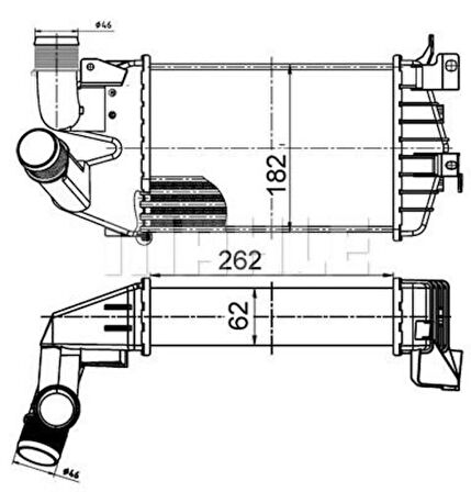 Mahle-Knecht-Behr CI510000S Turbo Radyatörü Astra H Zafira B Z13DTH Z17DTH Z19Dt 6302072