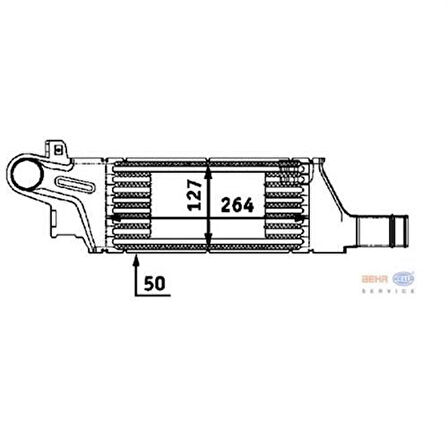 Mahle-Knecht-Behr CI57000P Turbo Radyatörü Intercooler Corsa C 1.7Dı-1.7DTI 00 264X127X50 1302113