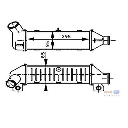 Mahle-Knecht-Behr CI60000P Turbo Radyatörü Intercooler Caddy II-Polo-Cordoba-Ibiza II-1.9 TDI 295X95X85 6K0145805