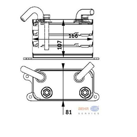 Mahle-Knecht-Behr CLC62000P Motor Yağ Soğutucu Volkswagen T5 2.5 TDI 166X107X81 7H0317019B