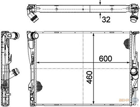 Mahle-Knecht-Behr CR1089000P Motor Su Radyatörü Mekanik Sanz Tapasız BMW E81 E82 E87 E88 E90 E91 E92 E93 X1 E84 Z4 E88 17117559273