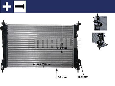 Mahle-Knecht-Behr CR1112000S Motor Su Radyatör Punto Bravo 1.3JTD 1.7CDTI Doblo III 1.6D 2.0D Multijet Corsa D A13DTC Z13Dte 51896964