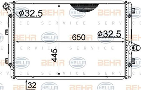 Mahle-Knecht-Behr CR1539001S Motor Radyatörü A3 1.6 2.0TDI Leon Golf V 2.0TDI 04- 1K0121251EH