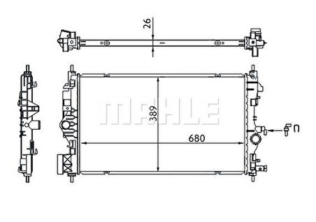 Mahle-Knecht-Behr CR1697000S Motor Su Radyatörü Brazing M.T Astra J 10-B16DTH 1300346