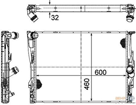 Mahle-Knecht-Behr CR1711000P Motor Su Radyatörü Premium Line BMW E81 E82 E87 E88 E90 E92 E93 E83 17117542199