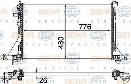 Mahle-Knecht-Behr CR1771000P Motor Radyatörü Master III 2.3 Movano B Nv400 Vauxhall Movano Mk II 214004474R