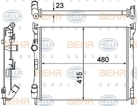 Mahle-Knecht-Behr CR20000S Radyatör Clio II 1.5DCI AC Klimasız Mek 480X415X23 7700436916