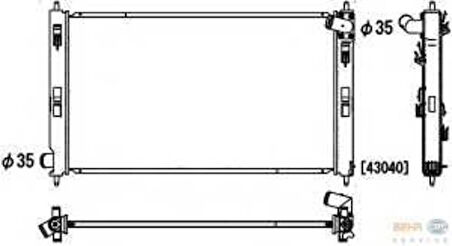 Mahle-Knecht-Behr CR2003000S Radyatör Doblo 1.4-1.3 D Multijet 10 Combo 1.3 CDTI 12 Mekanik AC-620X400X16 51812209