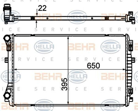 Mahle-Knecht-Behr CR2054000S Motor Radyatörü 650x416x22 A3 1.2 1.4 1.6TDI Golf VII 1.2 1.4 1.6TDI 12- 5Q0121251EM