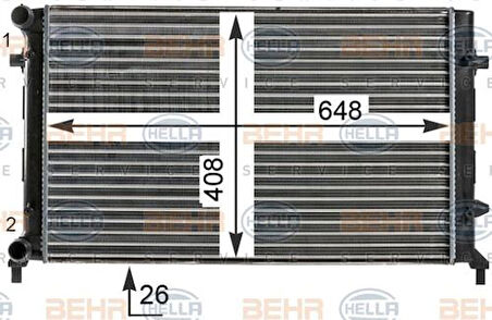 Mahle-Knecht-Behr CR30000S Motor Radyatörü Caddy III Golf V VI Passat A3 Leon Octavia 1.4 TSI 1.6TDI 1.9TDI 2.0TSI 04-9 1K0121251DF