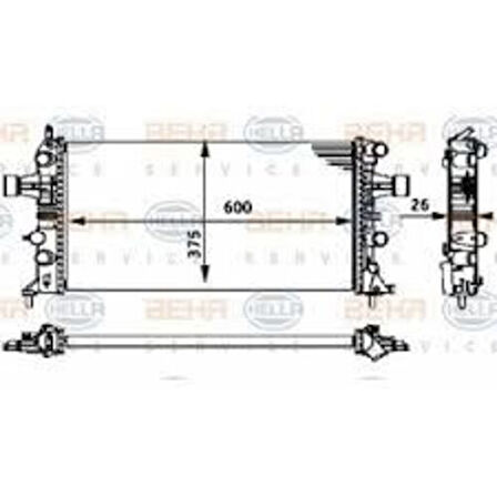 Mahle-Knecht-Behr CR320000S Motor Su Radyatörü Astra G Y20DTH Y22Dtr 1300407