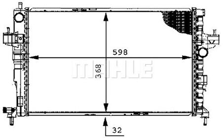 Mahle-Knecht-Behr CR391000S Motor Su Radyatörü Brazing Y17Dt Corsa C Combo C 95513832