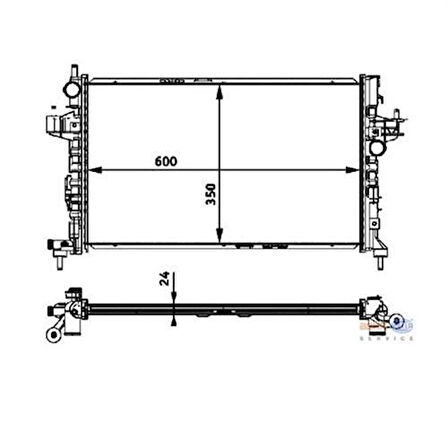 Mahle-Knecht-Behr CR422000S Motor Su Radyatörü Brazing Y13Dt Z13Dt Z13DTH Corsa C Tigra B 1300259