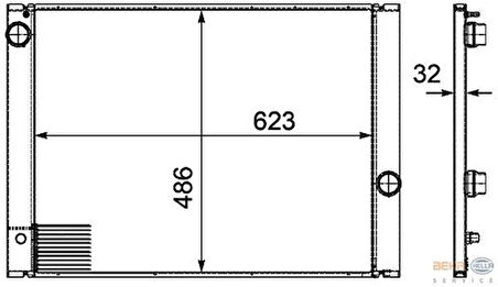 Mahle-Knecht-Behr CR580000P Motor Su Radyatörü BMW M54 B22 B25 B30 N62 B40 B44 B48 E60 E63 E64 E64 1711.7.534.904