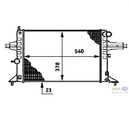 Mahle-Knecht-Behr CR637000S Motor Su Radyatörü Klimasız Astra G X16XEL Z16Xe 1300213