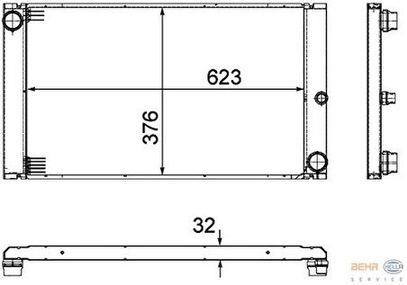 Mahle-Knecht-Behr CR766000P Radyatör BMW E65 730d 02 730 Ld 05 745D 05 17117795138