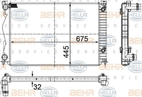 Mahle-Knecht-Behr CR790000S Motor Radyatörü Audi A6 Otomatik 2.0TDI TFSI 04-10 4F0121251AE