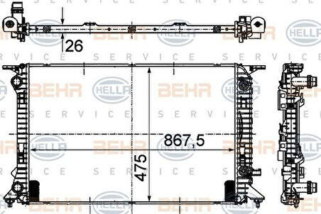 Mahle-Knecht-Behr CR910000P Motor Radyatörü Otomatik Turbo Radyatörü Bırlıkte Audi A4 A5 Q5 08- 8K0121251AJ