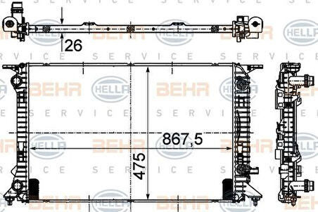 Mahle-Knecht-Behr CR910000S Motor Radyatörü Otomatik Yağ Soğutma Ozellıklı Audi A4 A5 Q5 08- 8K0121251AJ