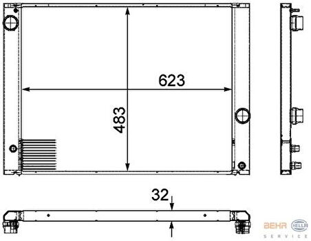 Mahle-Knecht-Behr CR917000P Motor Su Radyatörü Otomatik Şanzıman Premium Line BMW N46 E60 E63 E64 E64 17117534914