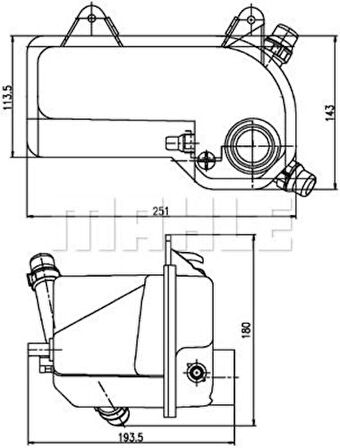 Mahle-Knecht-Behr CRT204000S Radyatör Su Deposu BMW E53 M54 M61 17107514964