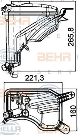 Mahle-Knecht-Behr CRT207000S Yedek Su Deposu BMW E81 E82 E90 E88 E91 E92 E93 E84 E88 17137607482