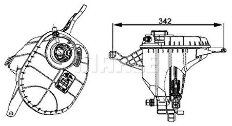 Mahle-Knecht-Behr CRT29001S Yedek Su Deposu BMW F01 F02 F10 N52 N53 17137578439