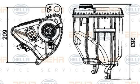 Mahle-Knecht-Behr CRT3000S Yedek Su Deposu BMW N47 N57 N54 B47 F10 F01 F07 F11 F12 F13 F05 17137601949