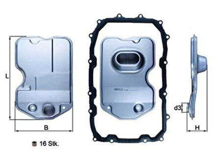 Mahle-Knecht-Behr Hx160Kıt Otomatik Sanzuman Yağ Filtresi Contalı Touareg 03>10 Q7 07>15 Cayenne 03>9