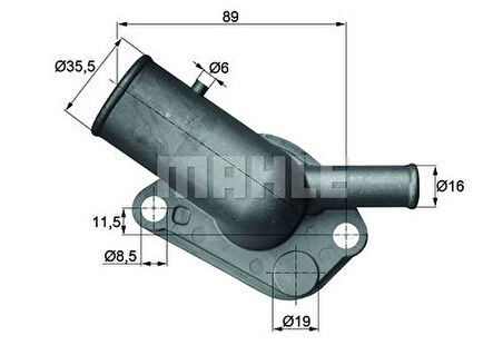 Mahle-Knecht-Behr TI6487D Termostat 87C Komple Tempra 90-96-Tipo 88-95-SLX-Uno 70 89-95 1.4-1.4Le-1.6-1.6Le 7581200