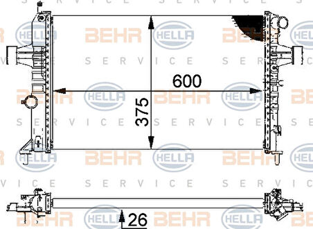 MAHLE (8mk376710-314) Radyatör Astra G-Zafıra 1.4 16v-1.6 16v-1.8 16v-2.0 16v-2.2 16v