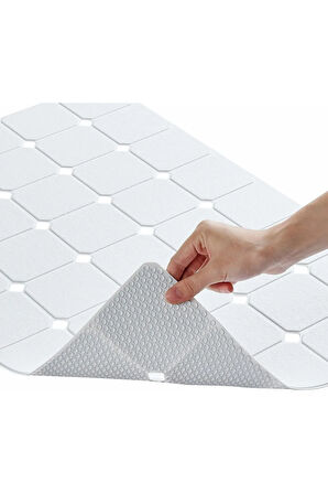 MAİN SHOP Kokusuz Banyo Paspası Makinede Yıkanabilir Banyo Paspası Silikon Katlanabilir 45 x 70 Cm