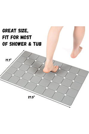 MAİN SHOP Kaydırmaz Vantuzlu Yumuşak Katlanabilir Aqua Luxe Banyo Paspası 45 x 70 Cm