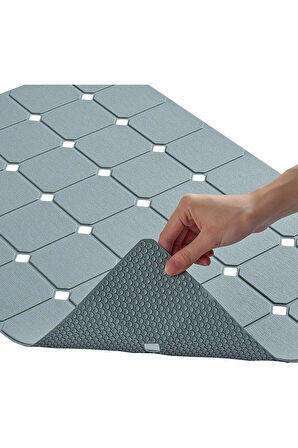 MAİN SHOP Banyo Paspası Büyük Tahliye Delikleri  Makine Yıkanabilir Katlanabilir Küvet Paspası 45 x 70 Cm