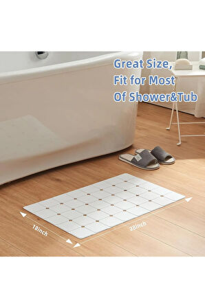 MAİN SHOP Banyo Paspası Büyük Tahliye Delikleri  Makine Yıkanabilir Katlanabilir Küvet Paspası 45 x 70 Cm