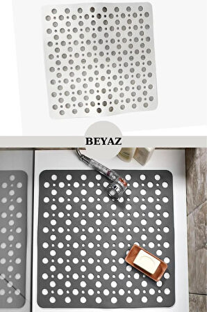 MAİN SHOP Kaydırmaz  Duşakabin Banyo ve Duş Paspası Kare Bubble 81 Adet Vantuzla Yapışır 54 x 54 Cm