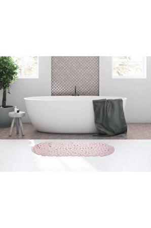 MAİN SHOP Banyo Duş Ve Küvet Kaydırmazı Vantuzlu Paspas 34x68 cm PEMBE RENK