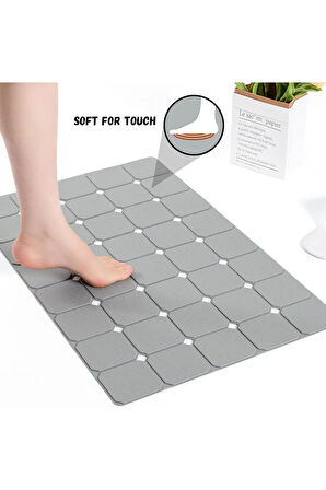 MAİN SHOP Kokusuz Banyo Paspası Makinede Yıkanabilir Banyo Paspası Silikon Katlanabilir 45 x 70 Cm