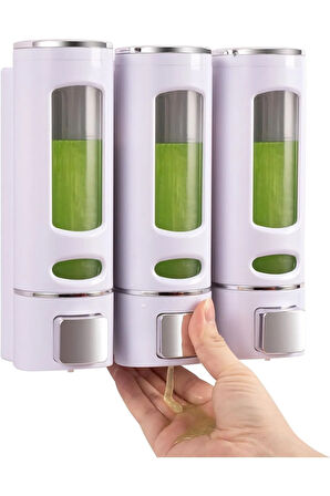 MAİN SHOP 3 ADET  400 ML Duş Şampuan Dispenseri,Doldurulabilir Şampuan ve Saç Kremi Şişeleri Banyo Mutfak Otel