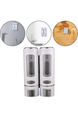 MAİN SHOP 2 ADET 400 ML Şampuan Kutusu Losyon Duş Jeli Kabı, Banyo ve Mutfak İçin Manuel Duş Jeli Dispenseri