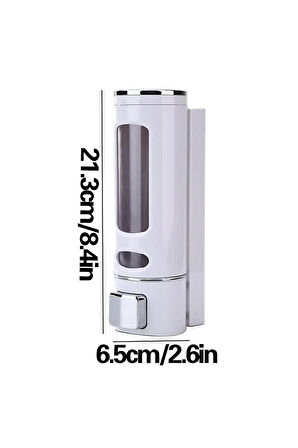 MAİN SHOP 400 ML Duvara Monte Manuel Sabunluk Sıvı Lavabo Sabunluk El Sabunu Beyaz Renk 3 ADET BEYAZ RENK
