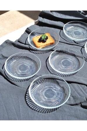 6'lı Cam Kase Mini Kahvaltılık Çerezlik Meze Tabağı 12 Cm İkramlık- Majestik