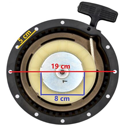 Starter çalıştırma çekme Kapağı Komple 7 Hp