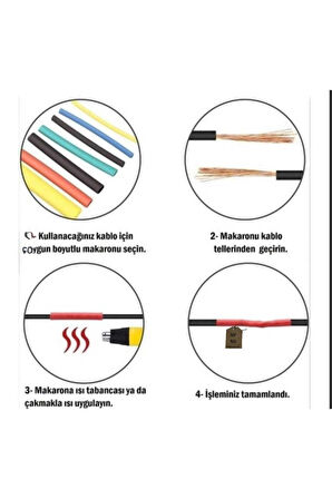 Kablo Koruyucu Makaron Isı Ile Daralan 2.5 X 45 Mm Mavi Renk 10 Adet