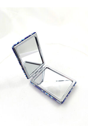 NAZAR BONCUĞU DESENLİ MAKYAJ,KAŞ VE SÜS CEP AYNASI