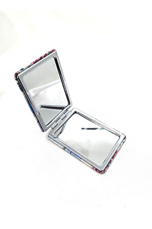 DESENLİ MAKYAJ,KAŞ VE SÜS CEP AYNASI