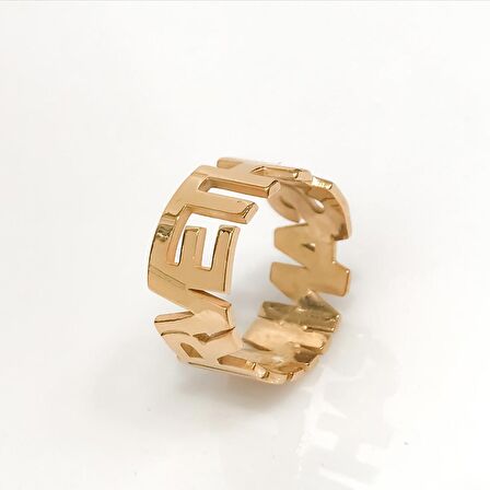 İki 2 İsimli Alyans Rosegold Tasarım Gümüş Kadın Yüzük